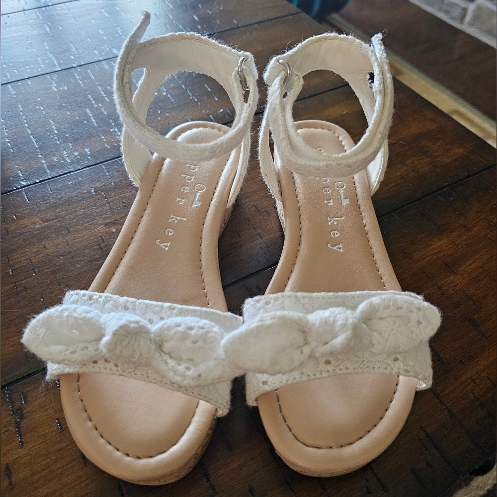 Girls 13 Copper Key Sandals
